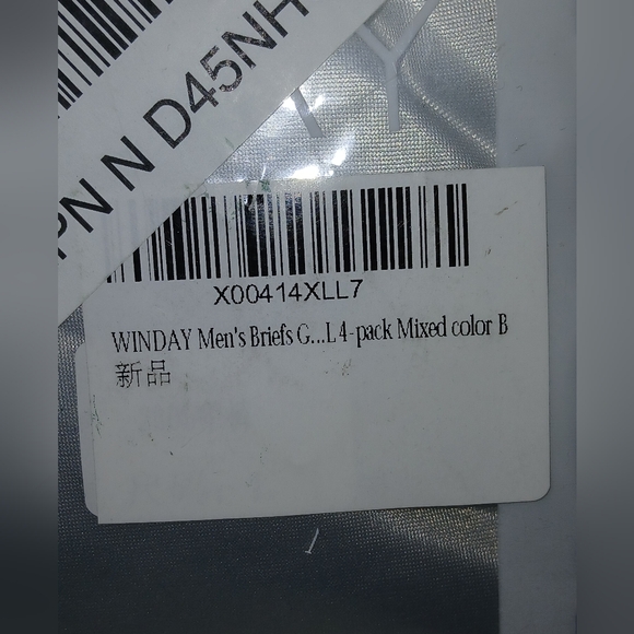 WINDAY Men's Briefs 4 pack Mixed Colors NWT - Picture 4 of 6